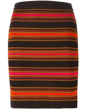 Balmain Striped Skirt - Red