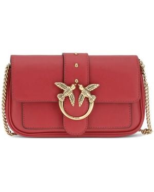 Pinko Mini Love One Pocket Cross Body Bag - Red