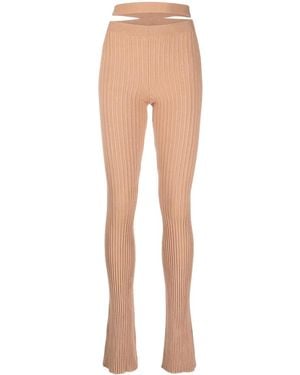 ANDREADAMO Cut-Out Detail Knit Leggings - White