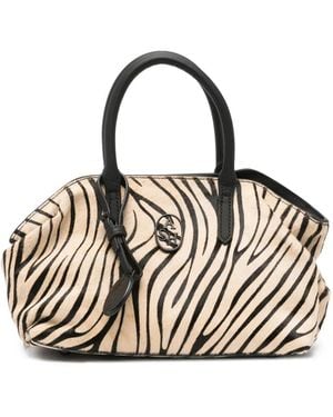 Ash Bolso Shopper Josephine Con Motivo De Cebra - Neutro