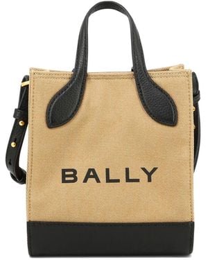 Bally Bar Logo-Print Tote Bag - Natural