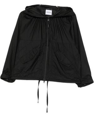 Aspesi Drawstring-Hem Hooded Coat - Black