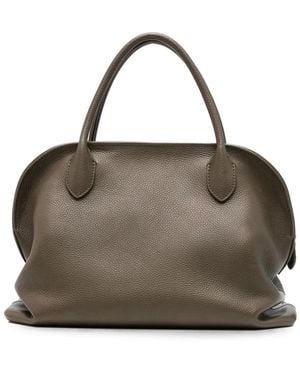 The Row 12 Agnes Pebbled-Leather Tote Bag - Metallic