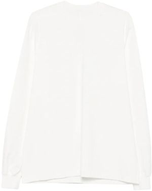 Rick Owens Long-Sleeve Cotton T-Shirt - White