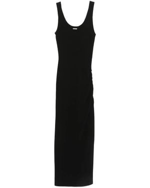 MICHAEL Michael Kors Ribbed Knit Midi Dress - Black
