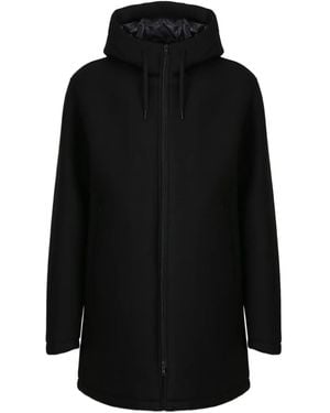 Herno Hooded Zip-Up Jacket - Black