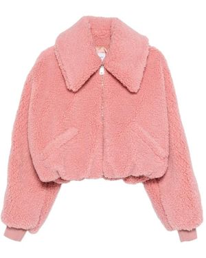 Givenchy Faux-Shearling Cropped Jacket - Pink