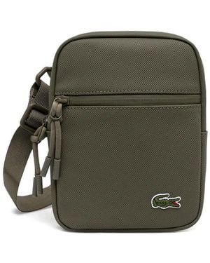 Lacoste Zip Logo Cross Body Bag - Green