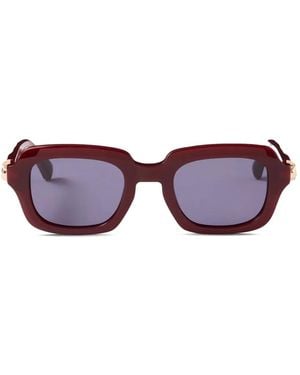 Sandro Logo-Detail Rectangle-Frame Sunglasses - Purple