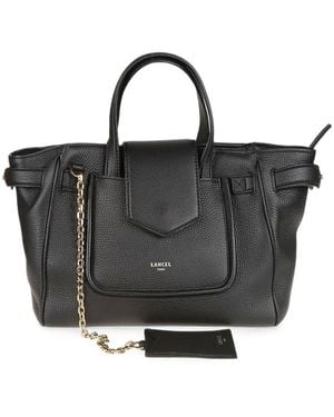 Lancel P Thea Grained Tote Bag - Black