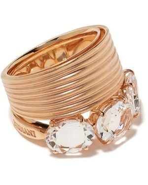 Brumani Anillo Looping Shine En Oro De 18Kt Con Cuarzo - Neutro