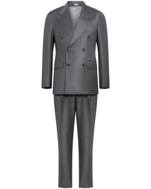 Franzese Collection Pinstripe Double-Breasted Suit - Grey