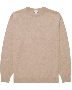 Sunspel Crew-Neck Jumper - Natural