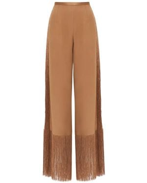 Taller Marmo Nevada Fringed-Hem Pants - Brown