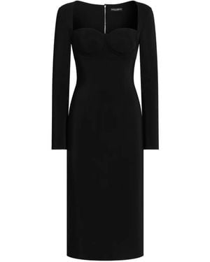 Dolce & Gabbana Cady Sheath Dress - Black