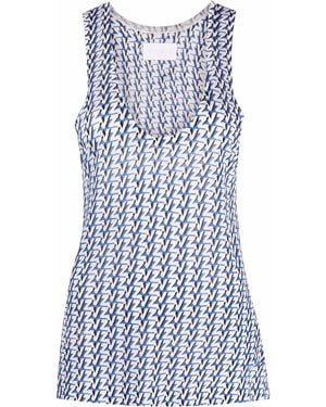 Zadig & Voltaire Canotta Con Stampa - Blu