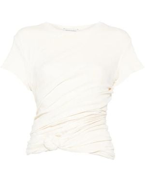 Magda Butrym Side-Knot Detail T-Shirt - White