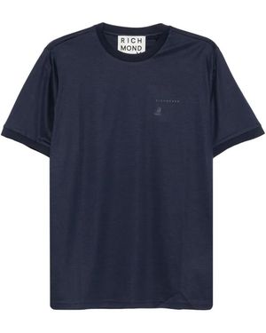 John Richmond Logo-Detail T-Shirt - Blue