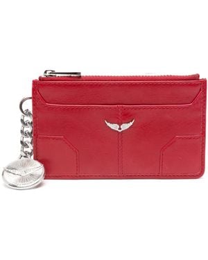 Zadig & Voltaire Sunny Card Cardholder Vintage Patent - Red