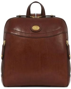 The Bridge Leather Zip-Fastening Backpack - Brown