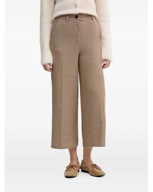 Benetton Pantalon À Motif Pied-De-Poule - Natural