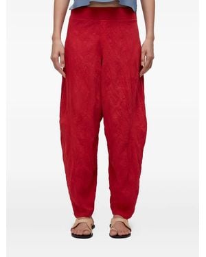 Osklen Pantalon À Effet Froissé - Rouge