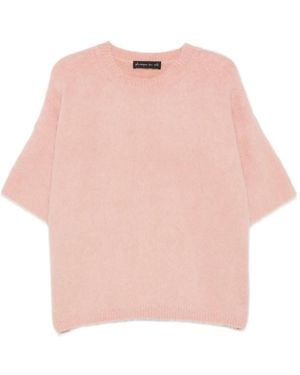 Phisique Du Role Short-Sleeve Crew-Neck Jumper - Pink