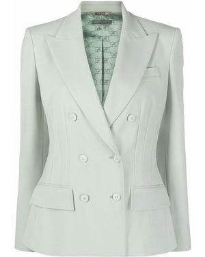Alberta Ferretti Double-Breasted Blazer - Green
