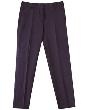 Paul Smith Pantalon De Tailleur En Lin À Plis - Bleu