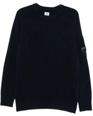 C.P. Company Lens-Detail Wool Jumper - Blue