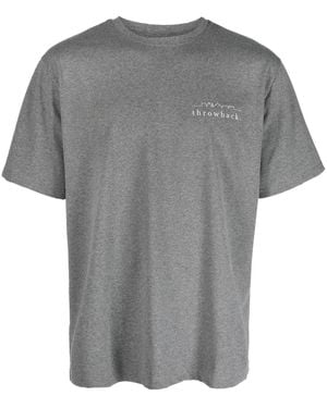 Throwback. T-Shirt Mit Logo-Print - Grau