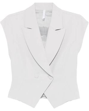 Imperial Gilet Sans Manches À Boutonnière Croisée - Blanc
