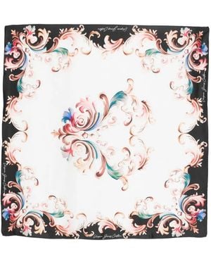 Versace Jeans Couture Floral-Print Scarf - White