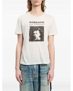 Ann Demeulemeester T-Shirt Mit Grafischem Print - Weiß