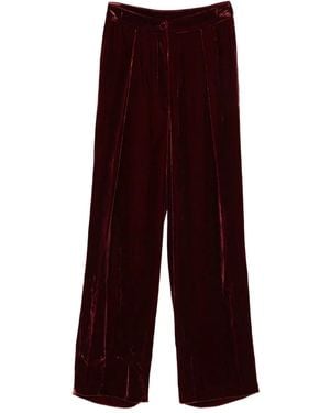 Raquel Diniz Samthose mit Falten - Lila