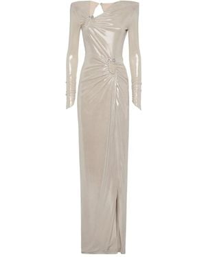 Philipp Plein Abito Da Sera Drappeggiato - Bianco