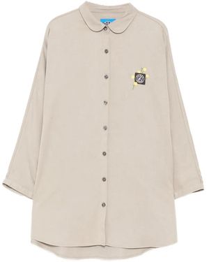 SPORT b. by agnès b. Logo Patched Cape Shirt - Natural