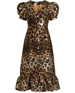 Sister Jane Robe Mi-Longue Suite À Manches Bouffantes - Métallisé