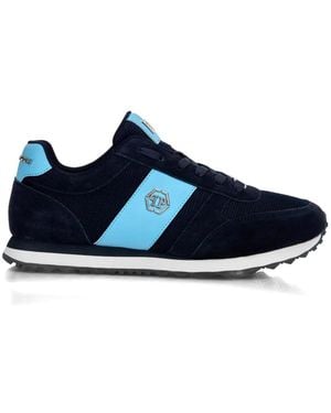 Philipp Plein Portofino Runner Hexagon Lace-Up Trainers - Blue