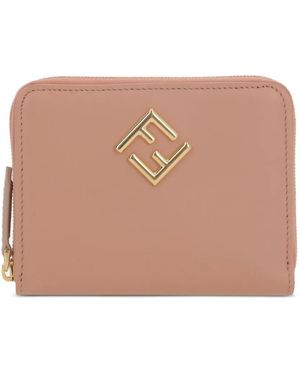 Fendi Ffモノグラム ダイヤモンド 財布 M - ナチュラル
