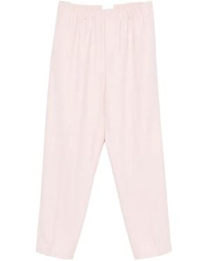 Cellar Door Elasticated-Waistband Wool Pants - Pink