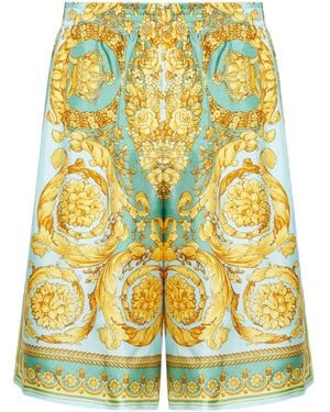 Versace Silk Shorts - Yellow