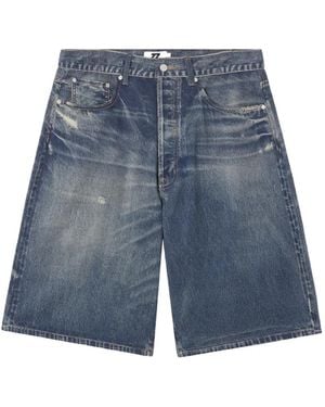 Izzue Distressed Denim Shorts - Blue