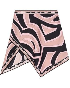 PUCCI Labirinto Print Silk Scarf Skirt - White