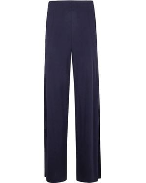 High Pantalones rectos con pinzas - Azul