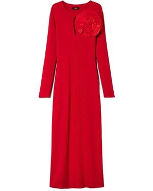 Twinset ラッフル フローラル ドレス - レッド
