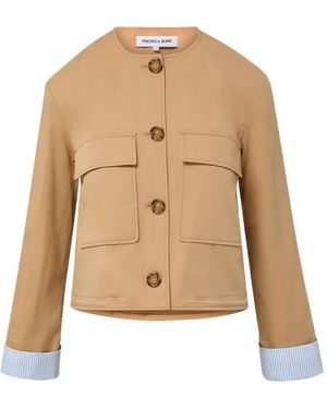Veronica Beard Gala Cropped Jacket - Natural