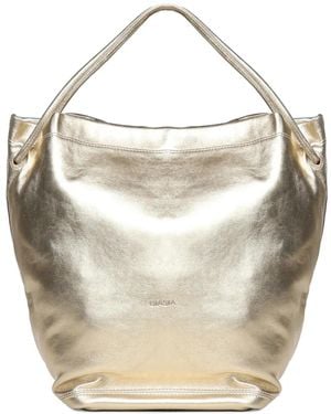BIASIA Metallic-Effect Tote Bag - White