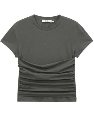 B+ AB Ruched-Detail T-Shirt - Grey