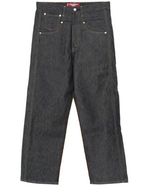 Junya Watanabe Corduroy-Denim Panel Jeans - Grey
